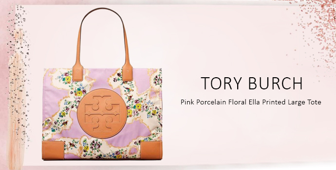 Large Tory Burch Ella Tote Bag Floral, Women's Fashion, Bags