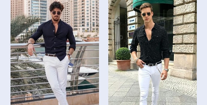 Black Shirt With white Trouser  Tassel Loafer for men  Best Fashion Blog  For Men  TheUnstitchdcom