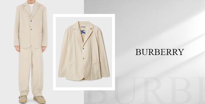 Burberry luxury fashion in Creem color   