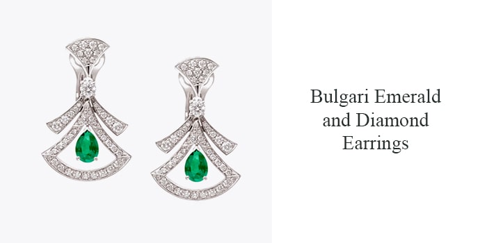 Bulgari Emerald and Diamond Earrings