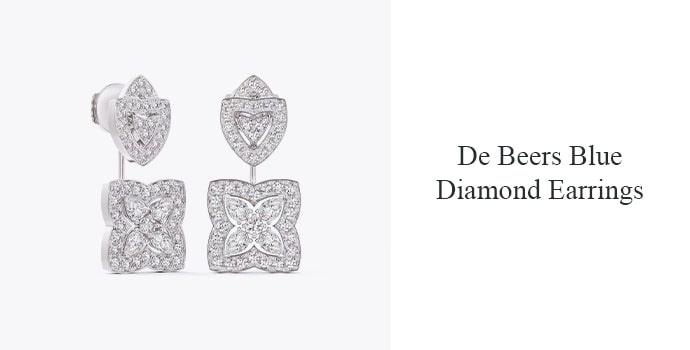 De Beers Blue Diamond Earrings