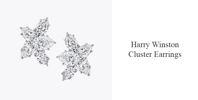 Harry Winston Cluster Earrings