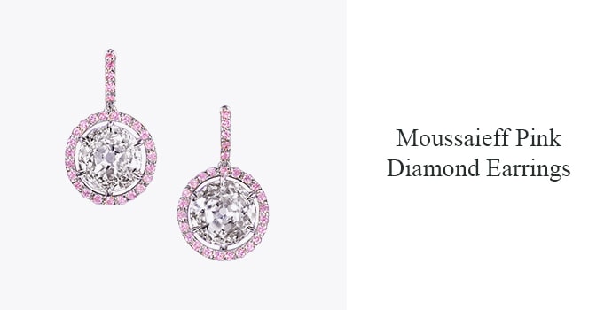 Most expensive earrings in the world Moussaieff Pink Diamond