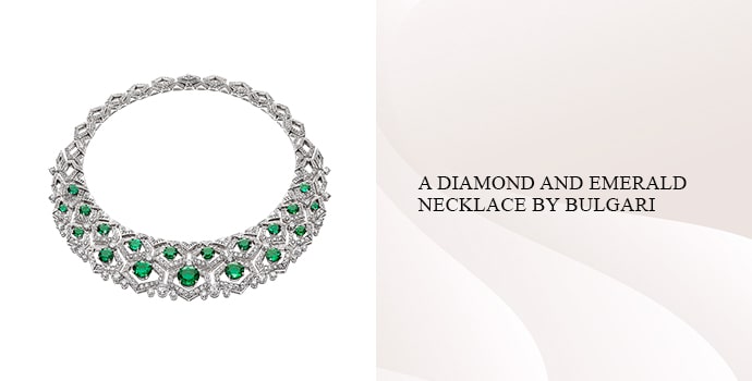 A Diamond and Emerald Necklace by Bulgari