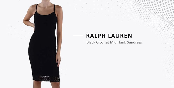 RALPH LAUREN
Black Crochet Midi Tank Sundress