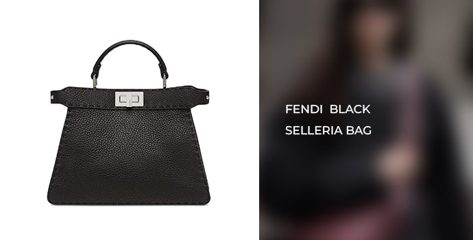 costly ladies bags Fendi Black Selleria bag