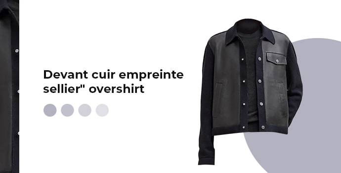 most expensive shirt in the world Devant cuir empreinte sellier overshirt