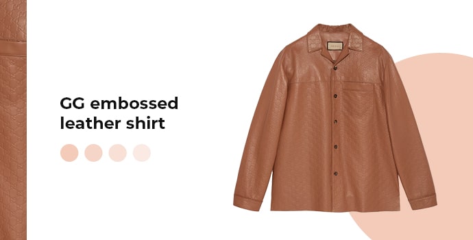 most expensive shirt in the world GG embossed leather shirt