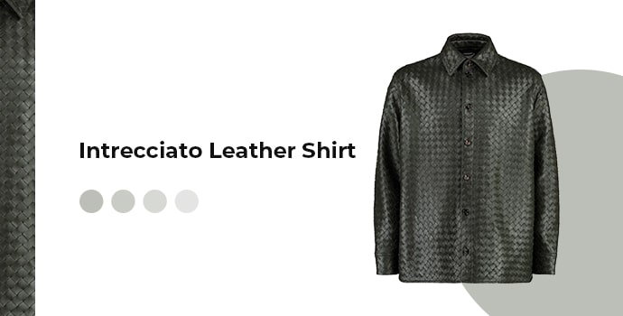 most expensive shirt in the world Intrecciato Leather Shirt