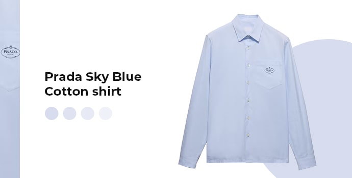 Prada Sky Blue Cotton Shirt