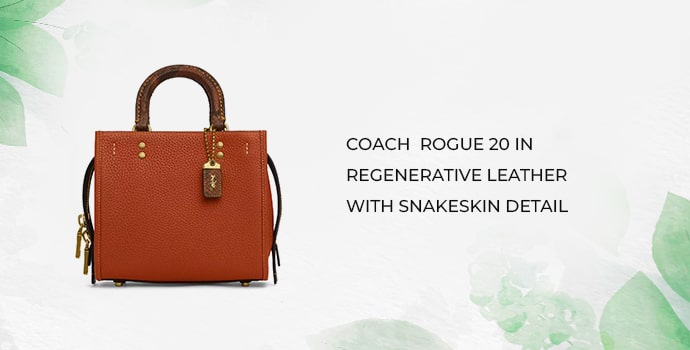 Coach  Rogue 20 In Regenerative Leather With Snakeskin Detail