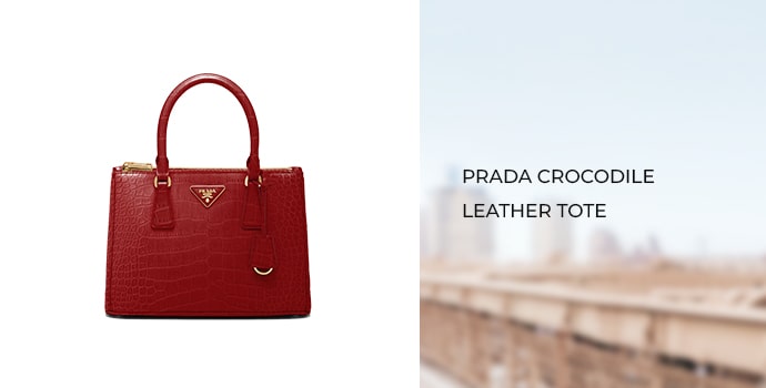 prada most expensive bags Prada Crocodile Leather Tote