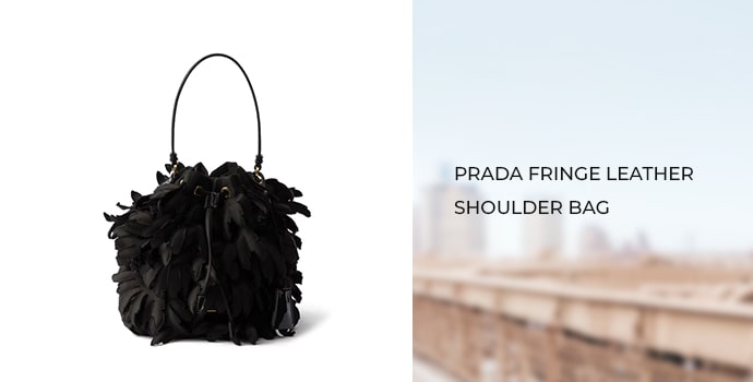 prada most expensive bags Prada Fringe Leather Shoulder Bag