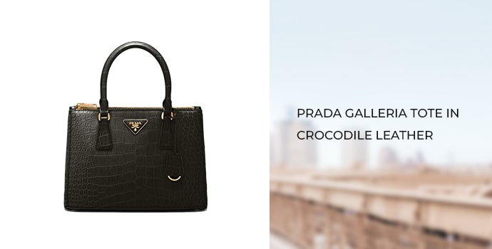 prada most expensive bags Prada Galleria Tote in Crocodile Leather