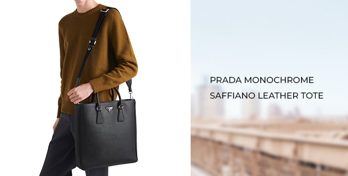 Prada Monochrome Saffiano Leather Tote