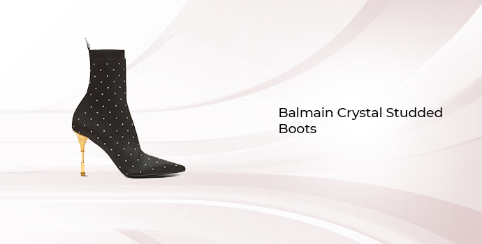 Balmain Crystal Studded Boots