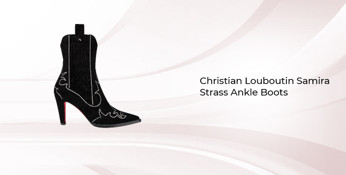 most expensive Boots in the world Christian Louboutin Samira Strass Ankle Boots