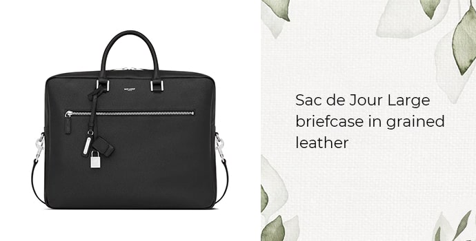 Sac de Jour Large briefcase in grained leather