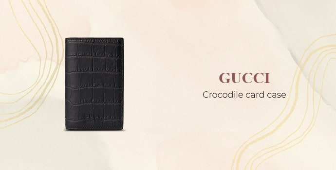 Gucci Crocodile card case