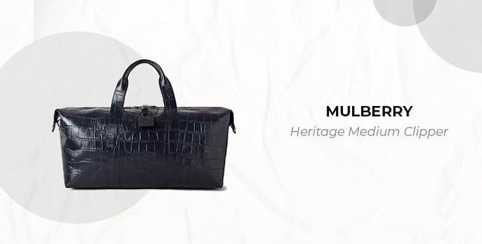 most expensive duffle bag Mulberry Heritage Medium Clipper