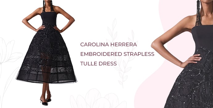 most expensive wedding dress Carolina Herrera embroidered strapless tulle dress