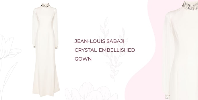 JEAN-LOUIS SABAJI crystal-embellished gown