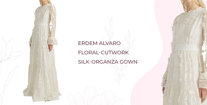 ERDEM Alvaro floral-cutwork silk-organza gown