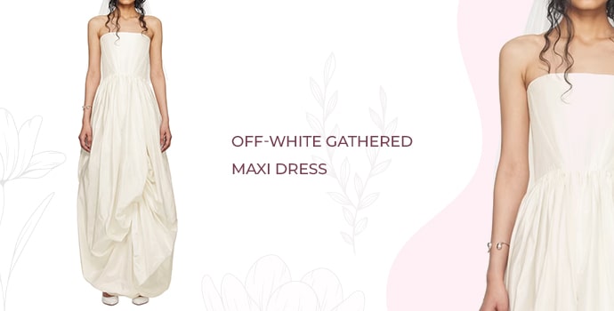 most expensive wedding dress Off White Gathered Maxi Dress