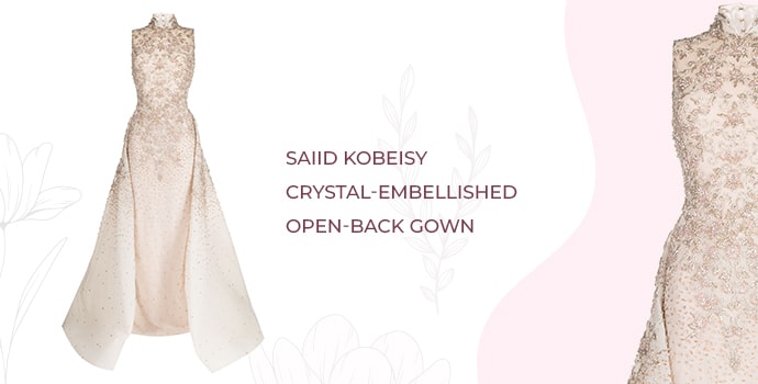 Saiid Kobeisy crystal-embellished open-back gown