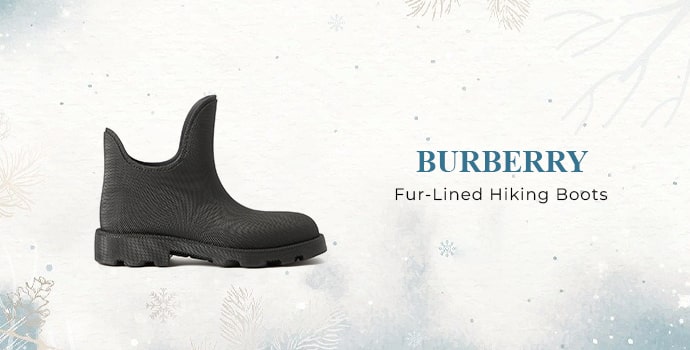 most expensive winter boots Burberry Fur Lined Hiking Boots