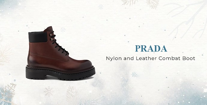 Prada Nylon and Leather Combat Boot