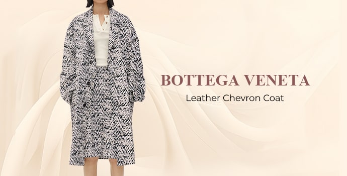 most expensive winter coat brands Bottega Veneta Leather Chevron Coat