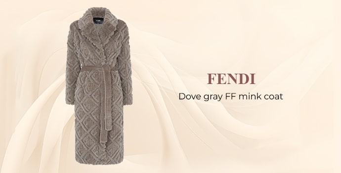 most expensive winter coat brands Fendi Dove gray FF mink coat