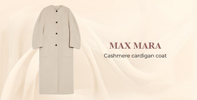 most expensive winter coat brands Max Mara Cashmere cardigan coat