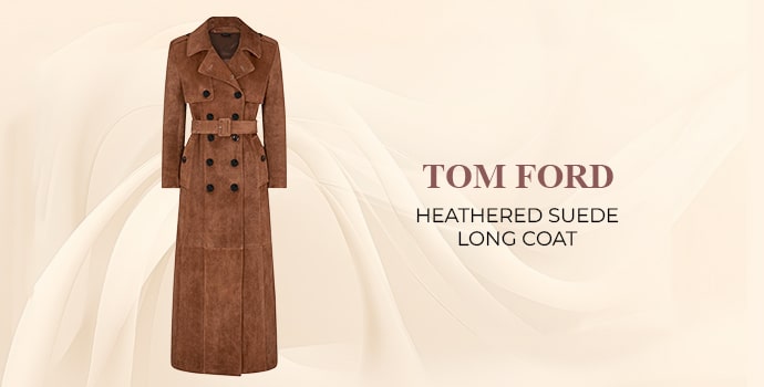 most expensive winter coat brands Tom Ford Heathered Suede Long Coat