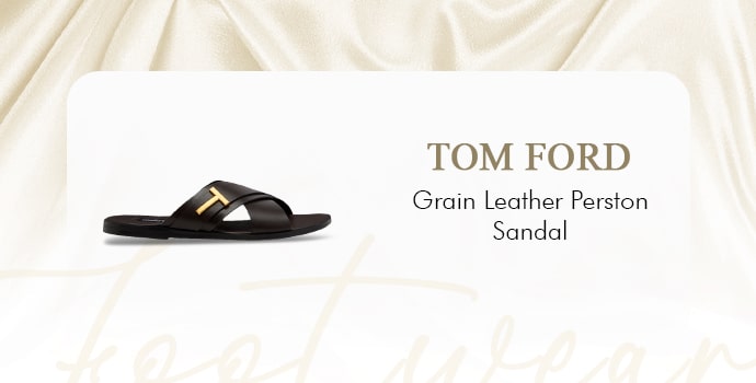 Tom Ford Grain Leather Perston Sandal