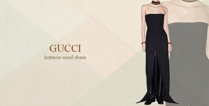 women Party Wear Dress Gucci Batavia wool dress