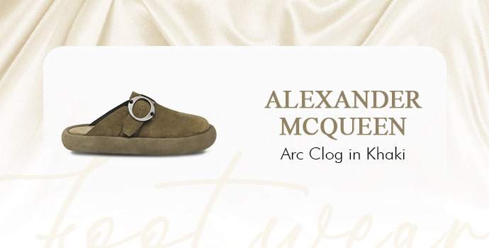 most expensive slippers in the world Alexander McQueen Arc Clog in Khaki