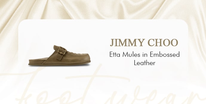 Jimmy Choo Etta Mules in Embossed Leather