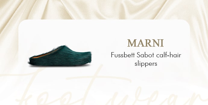 Marni Fussbett Sabot calf-hair slippers