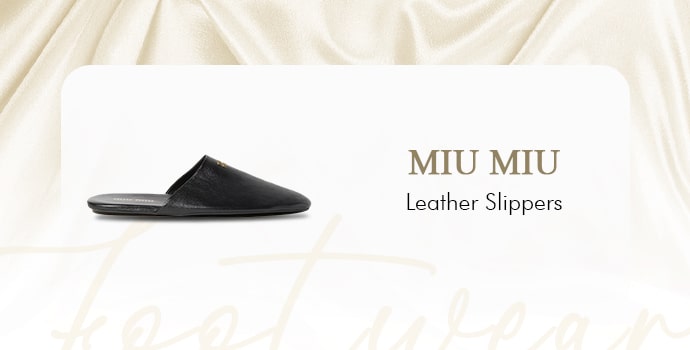 Miu Miu Leather Slippers