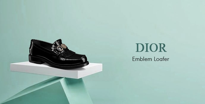 types of loafers & drivers for women's Dior Emblem Loafer