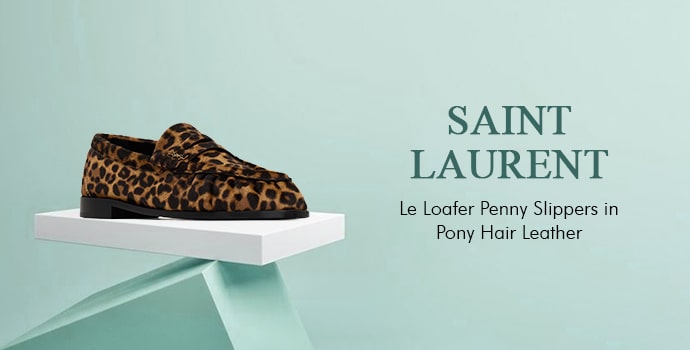 Saint Laurent Le Loafer Penny Slippers in Pony Hair Leather