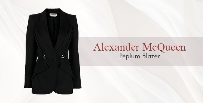 top 10 blazer brands in world Alexander McQueen Peplum Blazer