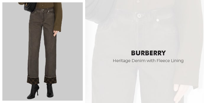 best fleece lined jeans Burberry Heritage Denim