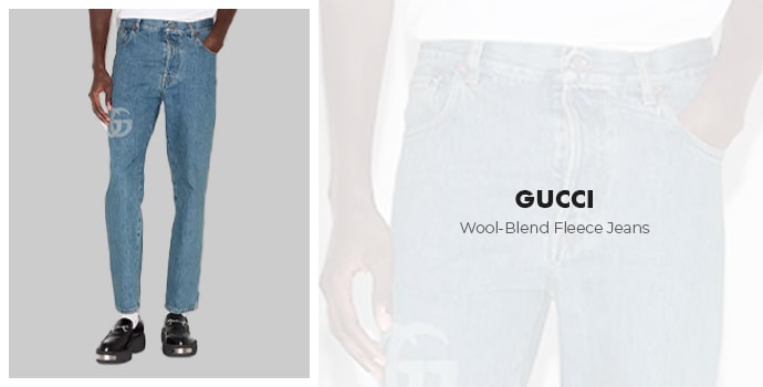 Gucci Wool-Blend Fleece Jeans