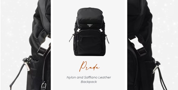 luxury laptop backpack Prada