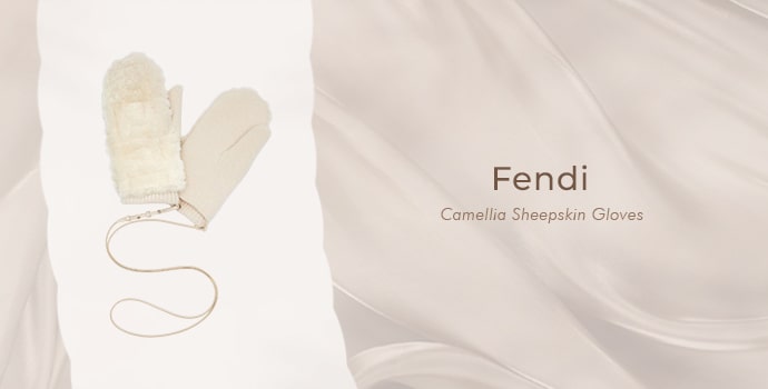 Fendi Camellia sheepskin Gloves