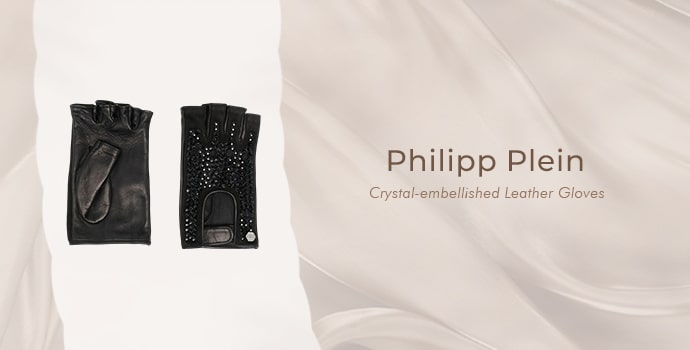 Philipp Plein leather gloves