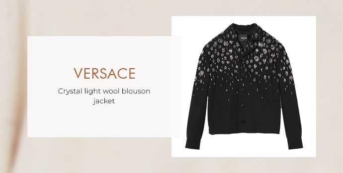 stylish fleece jacket men's Versace